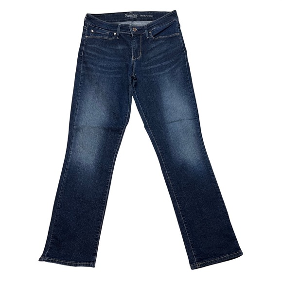 Signature by Levi Strauss & Co. Denim - Signature Levi Strauss Women 10M Blue Modern Slim Jeans Dark Wash Stretch